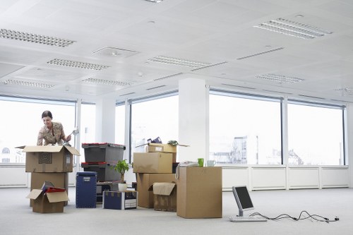 Removal team preparing furniture for an Ilford home move
