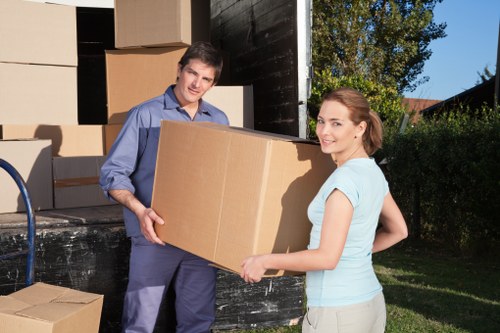 Local removal van for a student move in Ilford residential street