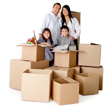 Business furniture and equipment packed for a local relocation